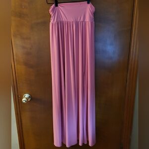 New York & Company Stretch Maxi Skirt Size Medium Coral